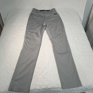 Under Armour HeatGear Gray Baseball‎ Pants Mens Medium Loose Fit 100% Polyester